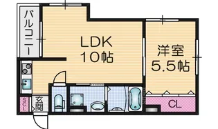 ロータス四条畷【3階】の間取り