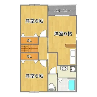 松山弐番館【2階】の間取り