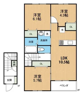 ストーリア小山II【2階】の間取り