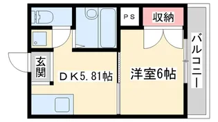 ヒューマンハイツII【2階】の間取り