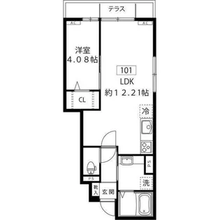 プライムハウス【1階】の間取り