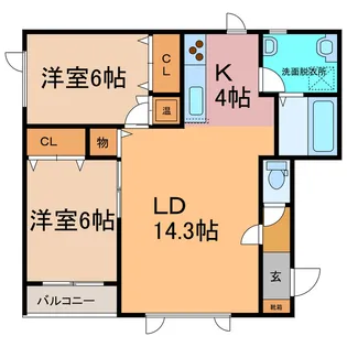 ハウスオブローズ13【2階】の間取り