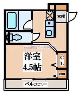 クレール住道【3階】の間取り