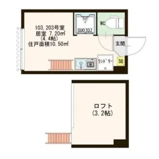 リュクスシティー高井戸【1階】の間取り