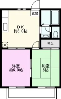 ハイツ21A【1階】の間取り