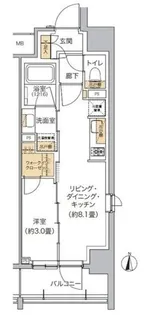 リビオメゾン東池袋【4階】の間取り