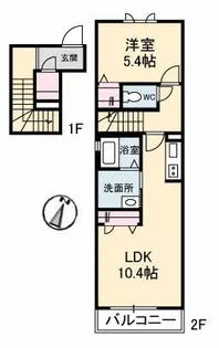 シャーメゾン ベルブランシュ【2階】の間取り