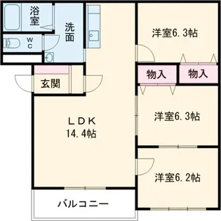 アムール華 B棟【1階】の間取り