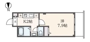 ディアコート白糸台B【3階】の間取り