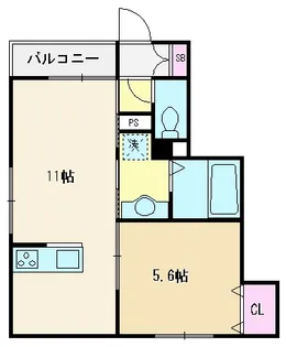 Blue nocturne(ブルー ノクターン)【2階】の間取り