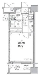 メイクスデザイン東陽町【13階】の間取り