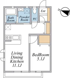 エクセルヴィレッジB棟【2階】の間取り