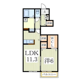 シティハイムD棟【1階】の間取り