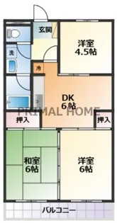 アビタシオン東寺尾【3階】の間取り