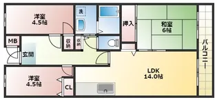 シティハイム平成【2階】の間取り