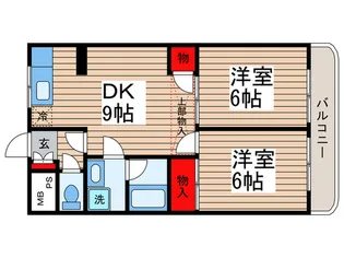 ホワイトコースト壱番館【4階】の間取り