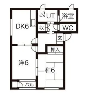 グランディールA【1階】の間取り