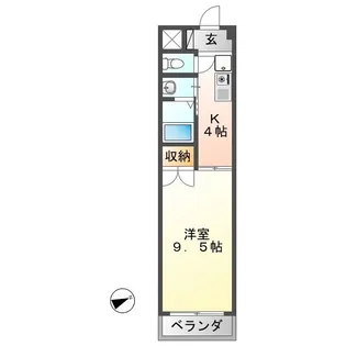 アルトラマンション駒場【4階】の間取り