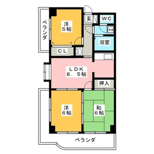 ライフプラザカナン【5階】の間取り