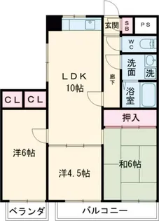 シティハイム田町【4階】の間取り
