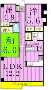 プライムシティ松戸【3階】の間取り