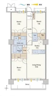 RJRプレシア高取【7階】の間取り