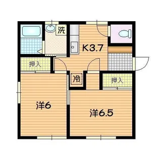 ヴァリーベア A【1階】の間取り