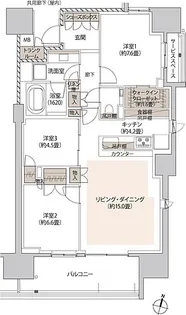ザ・パークハウス本郷【2階】の間取り