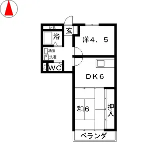 リバーサイド大和【4階】の間取り