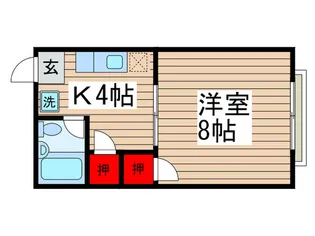 勝城ハイツ【2階】の間取り