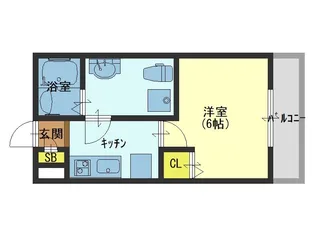 Valenti中道【1階】の間取り
