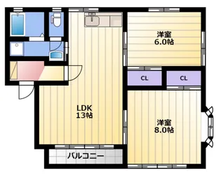 ブッシュクローバー【2階】の間取り