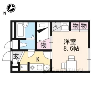 レオパレスShin【1階】の間取り