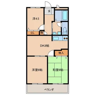 メゾンエミナースE棟【3階】の間取り