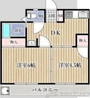 淡路第1ダイヤモンドハイム【2階】の間取り