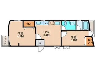 磯崎フラット【2階】の間取り
