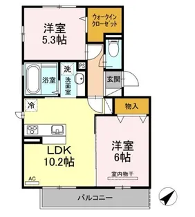 ヴィラフェリオ【3階】の間取り