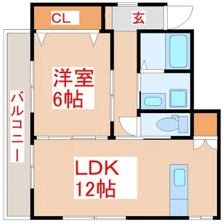 エバーグリーン【3階】の間取り