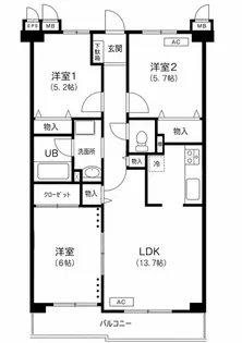 ベジタブル【2階】の間取り