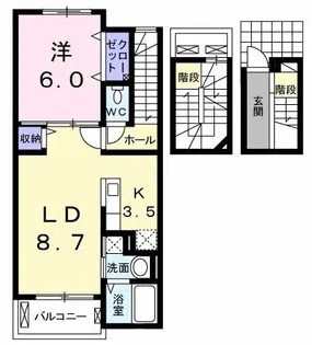 ハノーバー II【3階】の間取り