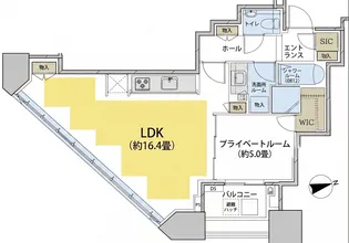ドゥ・トゥールイースト棟【52階】の間取り