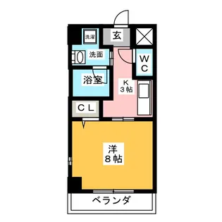 プランドール神宮苑【4階】の間取り