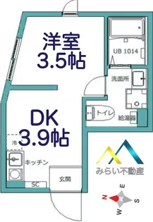 BASE三ツ沢下町【1階】の間取り