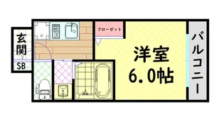 エステムコート難波WEST-SIDEVIIグローブ【1階】の間取り