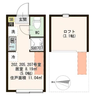 ハーモニーテラス和泉V【1階】の間取り