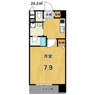 べラジオ京都西院ウエストシティII【7階】の間取り