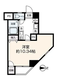ダイロクキャッスル喜多【3階】の間取り