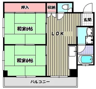 金剛東マンション【2階】の間取り