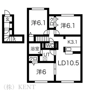 アリビオ西町【2階】の間取り