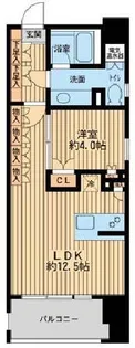 ニューシティアパートメンツ芝公園【6階】の間取り